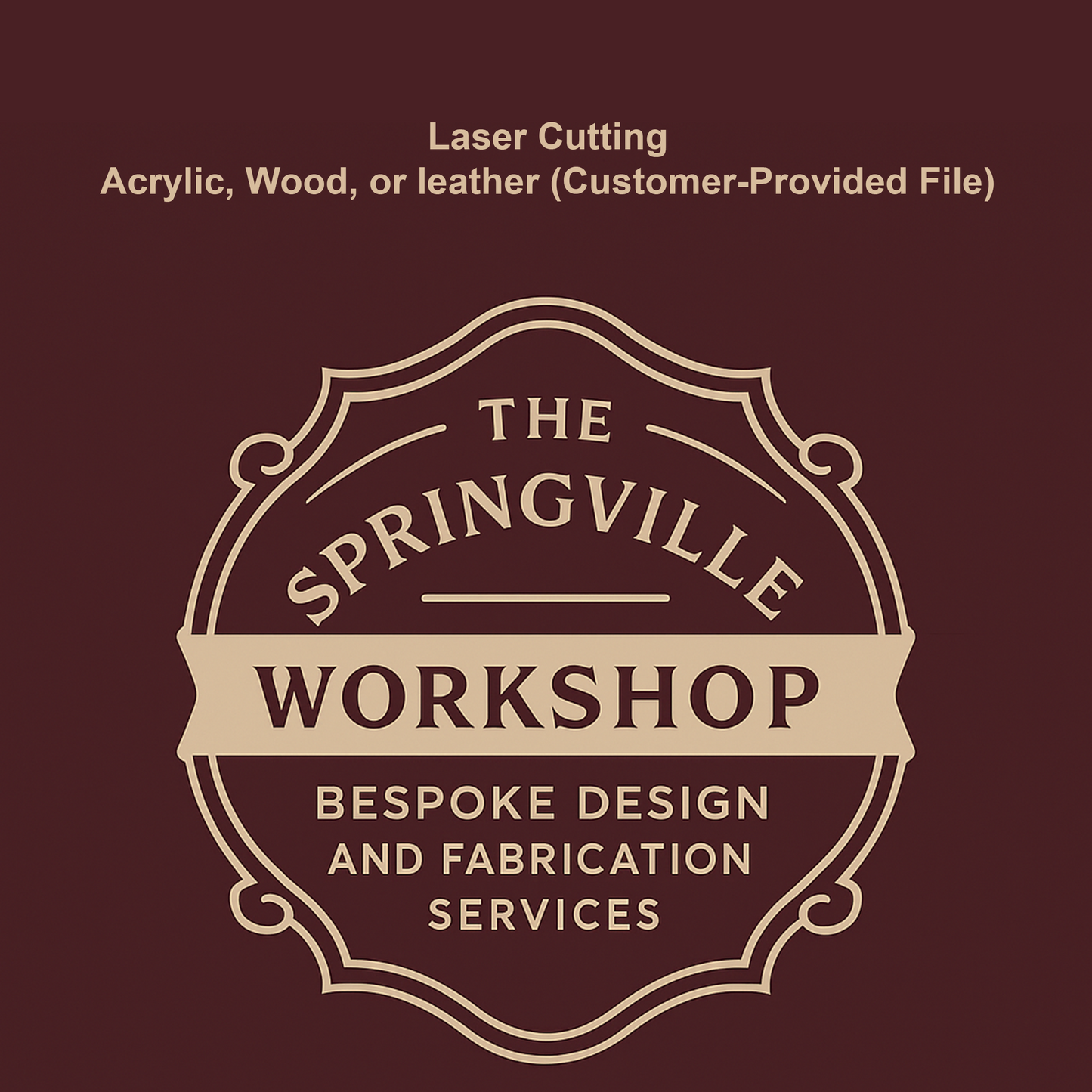 Laser Cutting – Acrylic, Wood, or leather (Customer-Provided File)